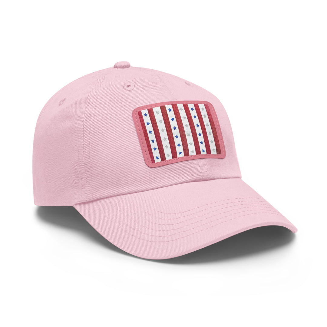 Patriotic Dad Hat with Leather Patch – Perfect for Celebrations and Everyday Style - Rizzlly