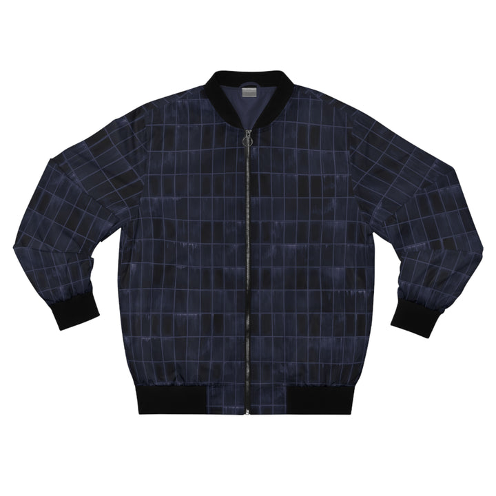 Midnight Grid Men's Bomber Jacket | Solenriz - Rizzlly