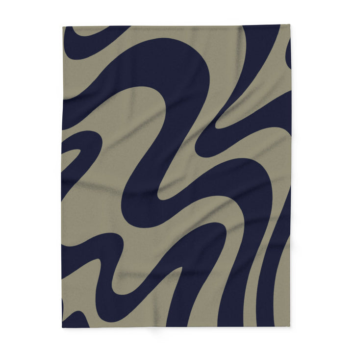 Abstract Wave Arctic Fleece Blanket | Solenriz - Rizzlly