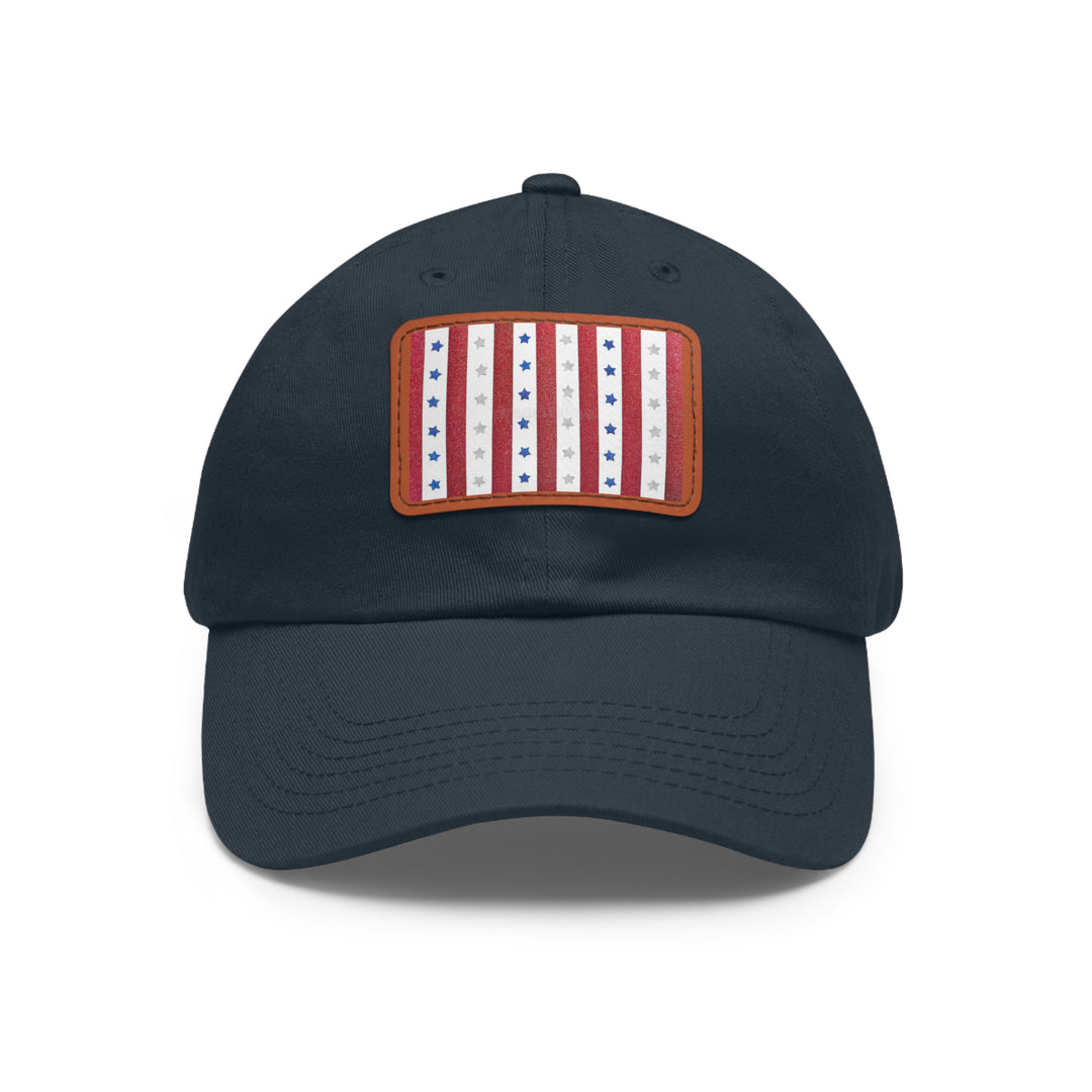 Patriotic Dad Hat with Leather Patch – Perfect for Celebrations and Everyday Style - Rizzlly