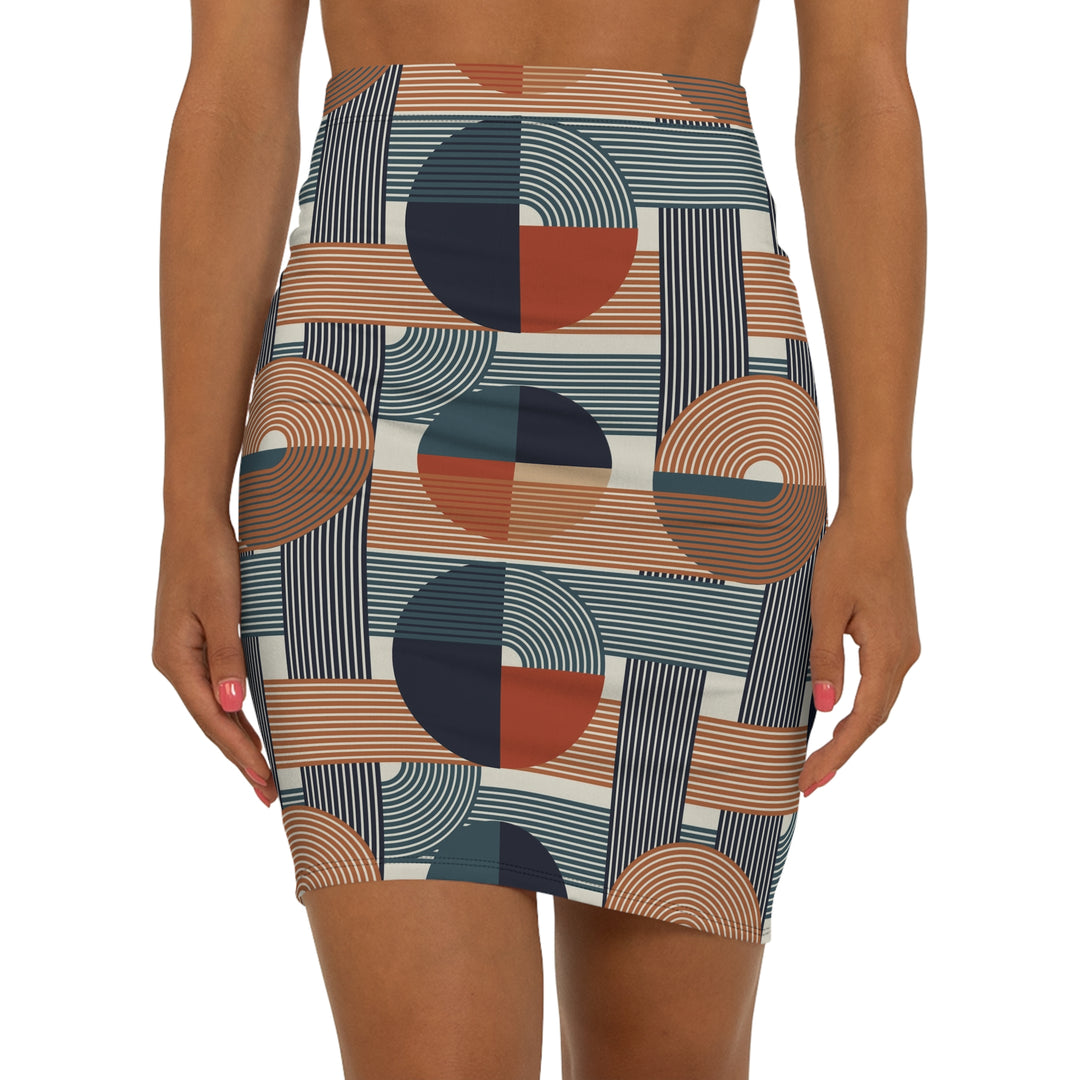 Abstract Geometric Pencil Skirt | Solenriz - Rizzlly