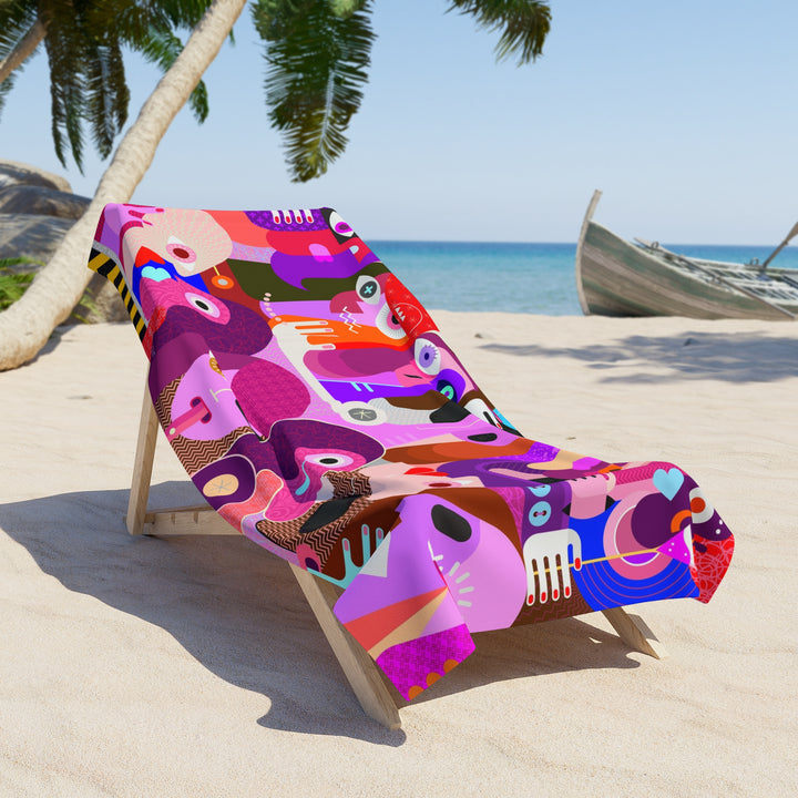 12 Faces Beach Towel | Solenriz - Rizzlly