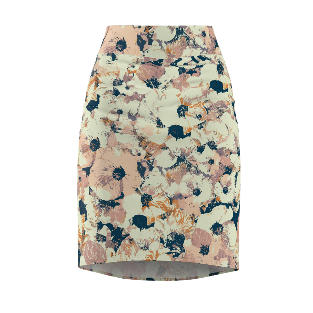 Floral Pastel Women's Pencil Skirt | Solenriz - Rizzlly