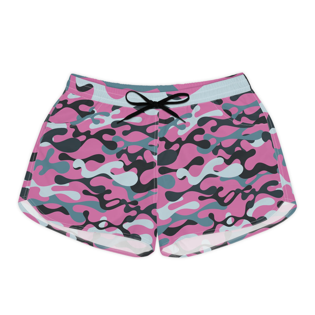 Grey Pink Camo Casual Shorts | Solenriz - Rizzlly
