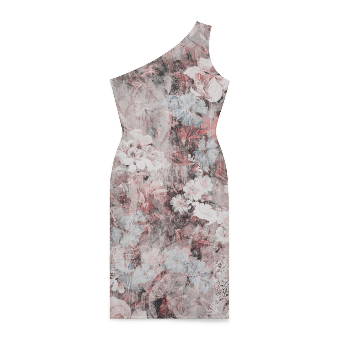 Elegant Floral One-Shoulder Dress