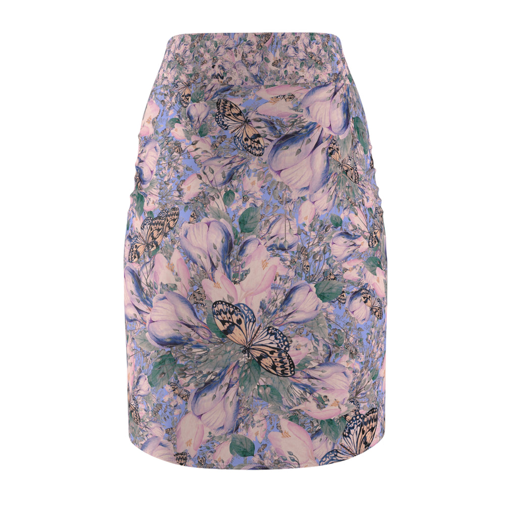 Floral Butterfly High-Waisted Pencil Skirt | Solenriz - Rizzlly