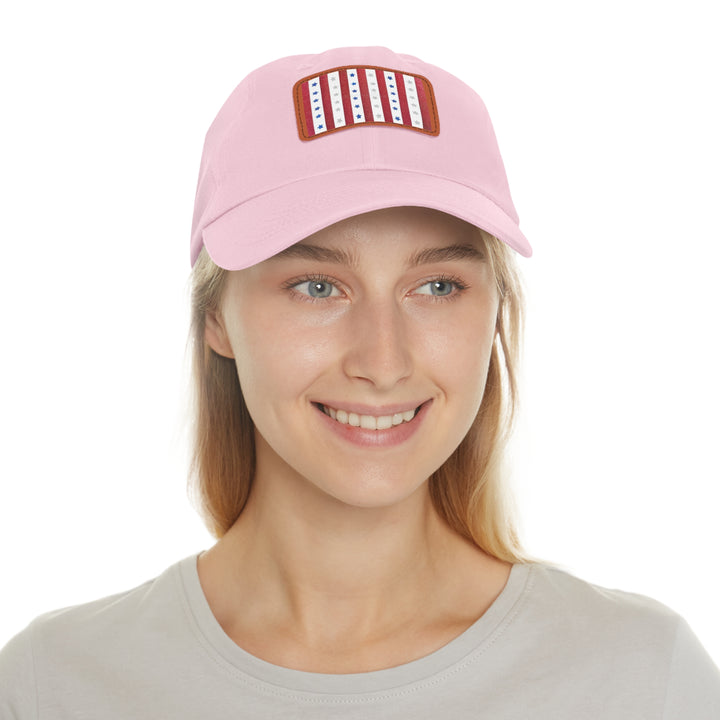 Patriotic Dad Hat with Leather Patch – Perfect for Celebrations and Everyday Style - Rizzlly