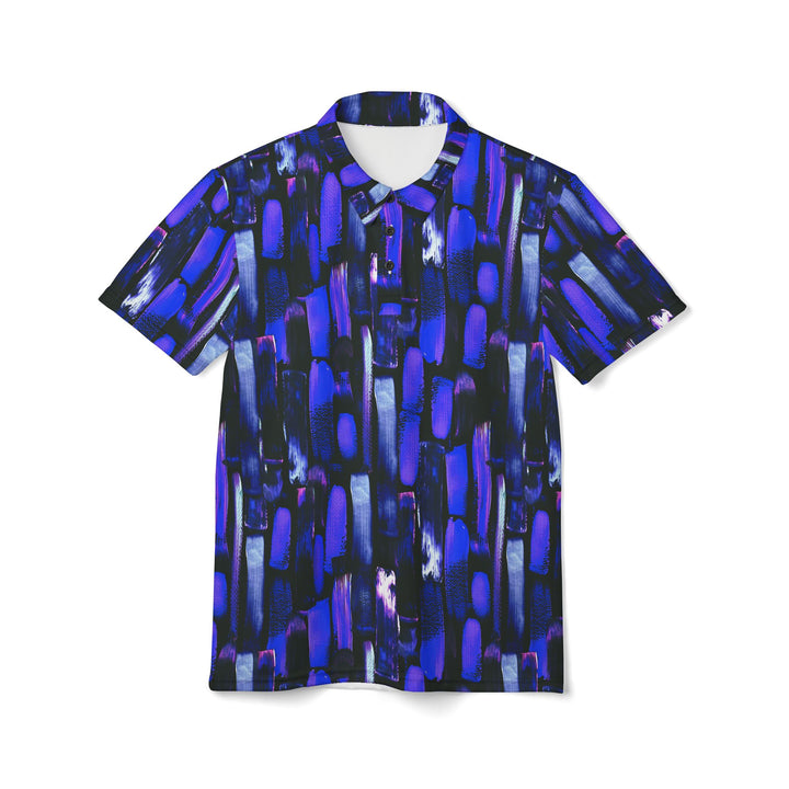 Vibrant Abstract Print Polo Shirt | Solenriz