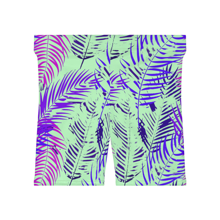 Tropical Aqua Vibe Biker Shorts | Solenriz - Rizzlly