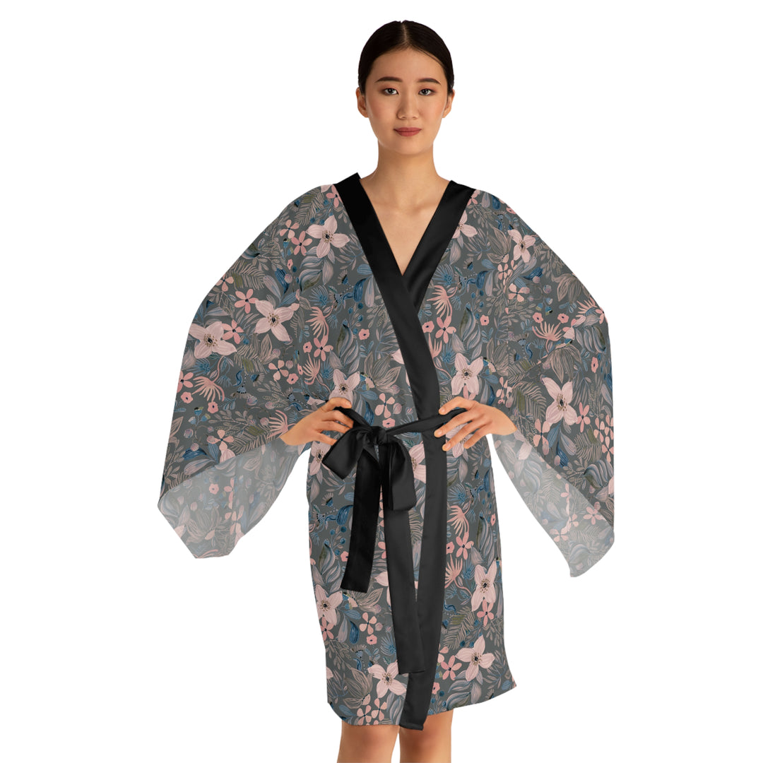 Dark Floral  Kimono Robe | Solenriz - Rizzlly