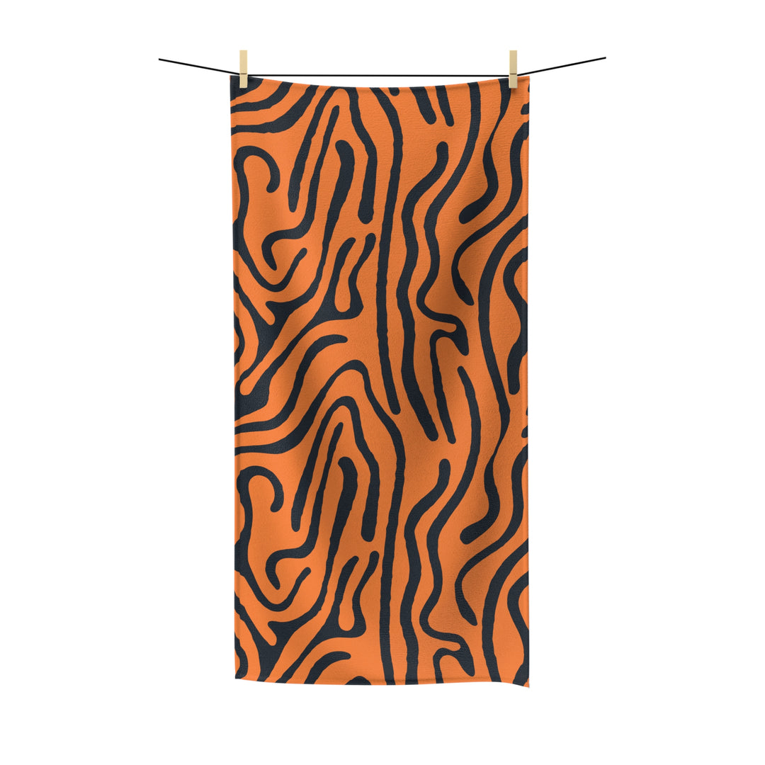 Abstract Orange Wave Towel | Solenriz - Rizzlly