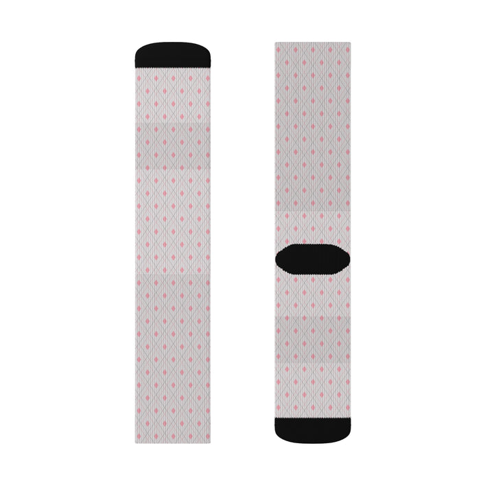 Grey Pink Tartan Socks | Solenriz - Rizzlly