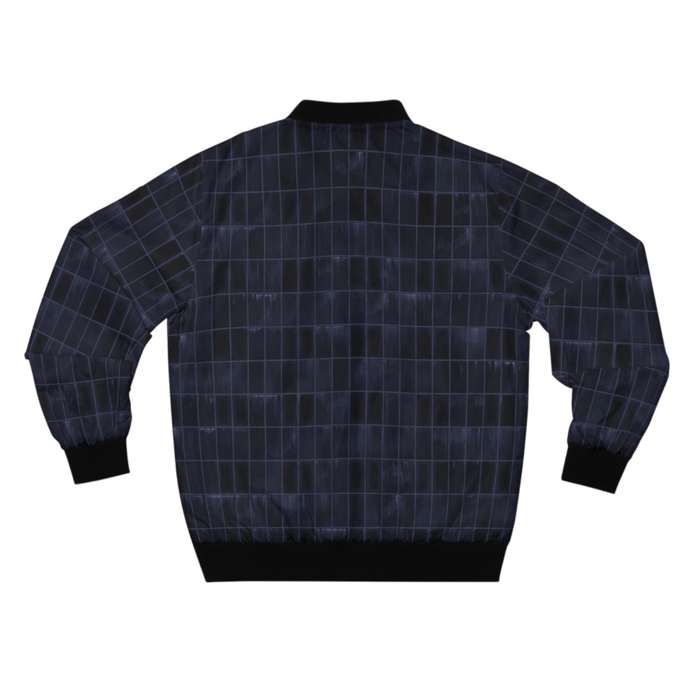 Midnight Grid Men's Bomber Jacket | Solenriz - Rizzlly