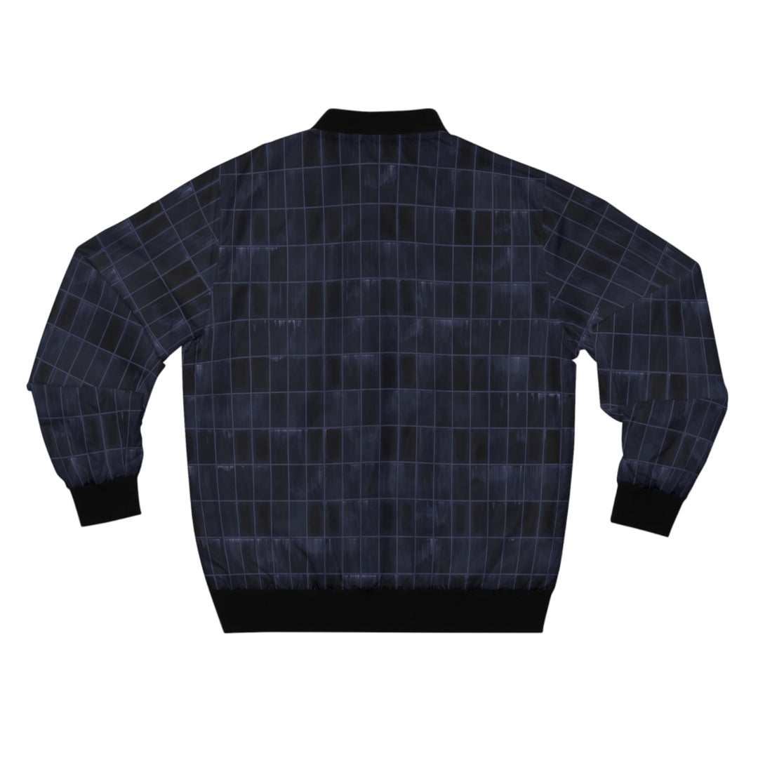Midnight Grid Men's Bomber Jacket | Solenriz - Rizzlly