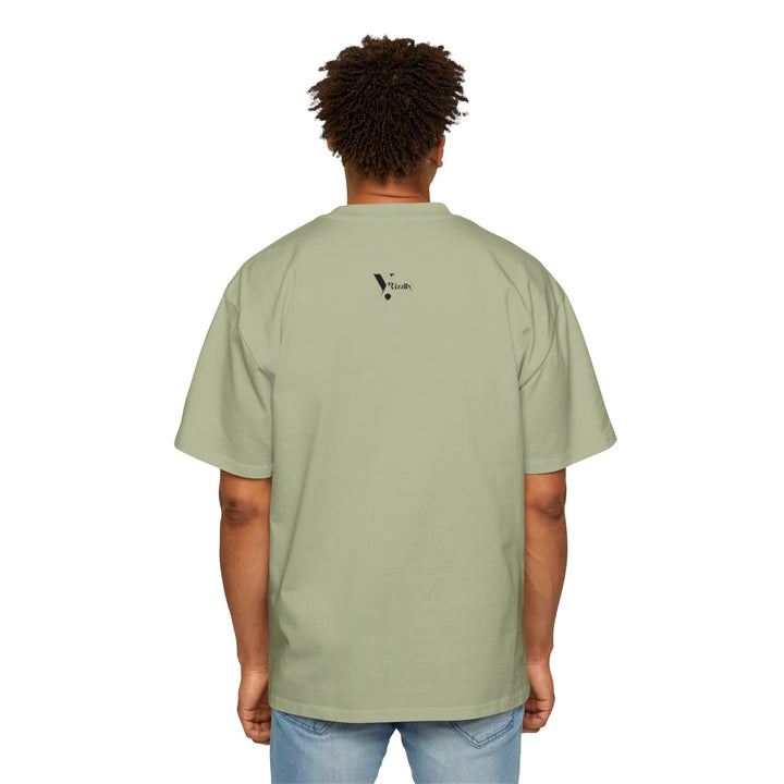 Men's Heavy Oversized Tee - Skull & Floral Design T-Shirt - Rizzlly