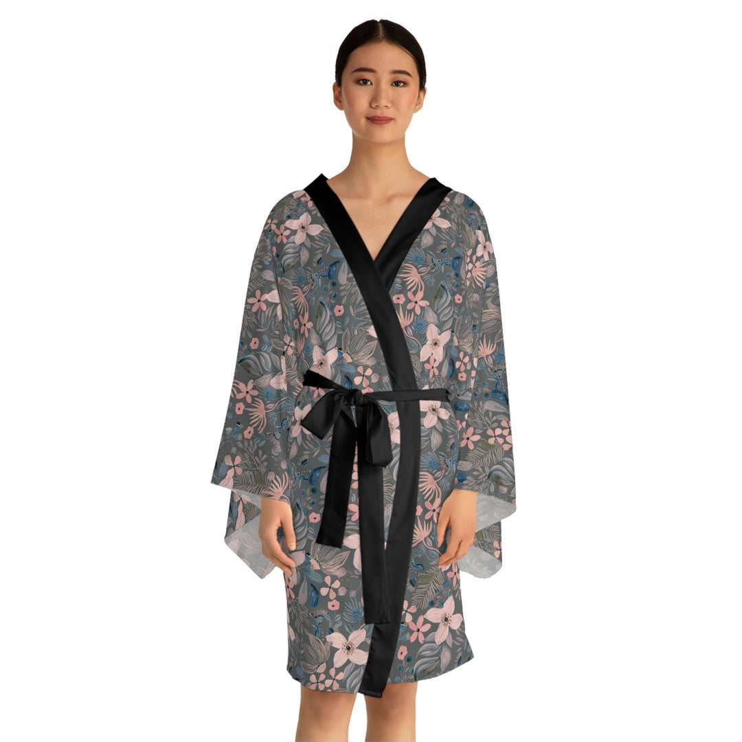 Dark Floral  Kimono Robe | Solenriz - Rizzlly