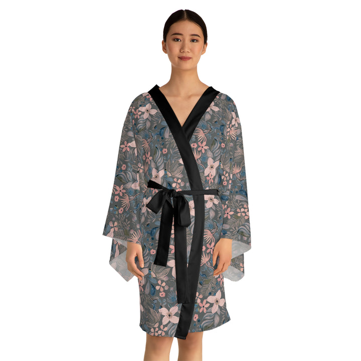 Dark Floral  Kimono Robe | Solenriz - Rizzlly