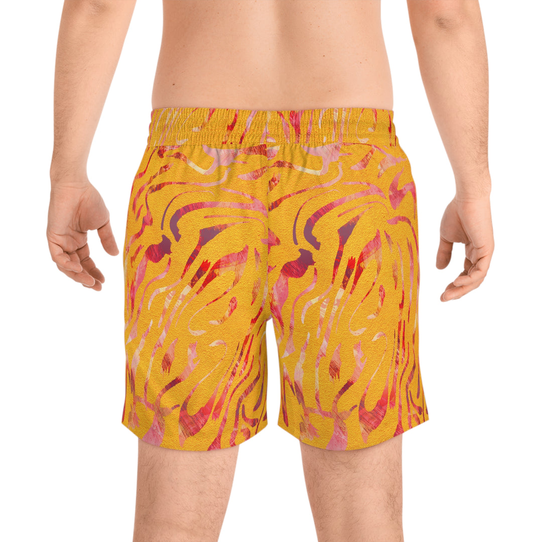 Vibrant Tropical Swim Shorts for Men - Perfect for Summer Adventures - Rizzlly