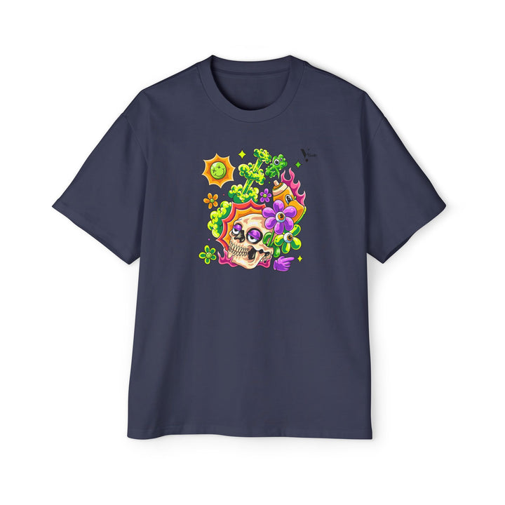Skull & Floral Oversized Tee