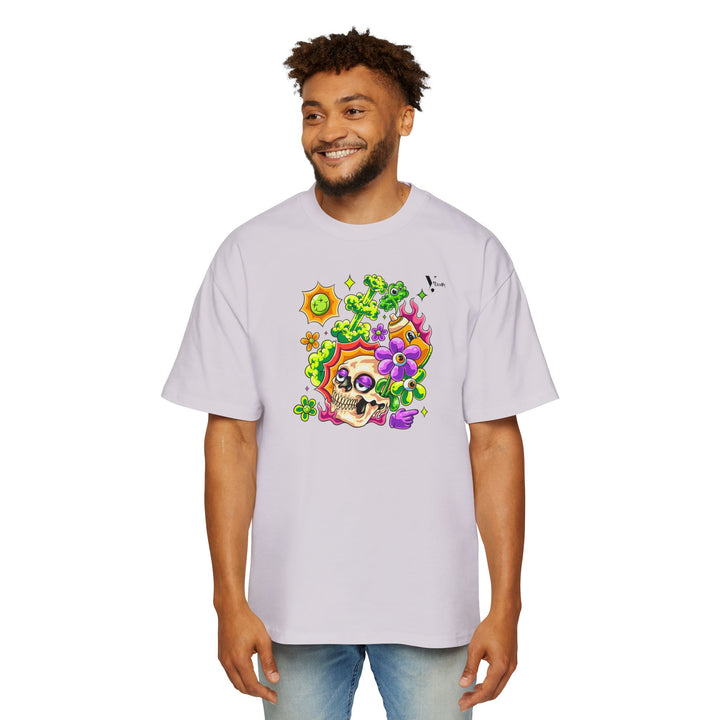 Skull & Floral Oversized Tee