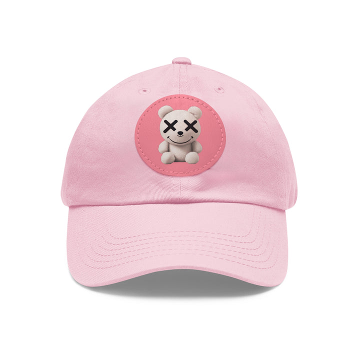 Dad Hat - Teddy Bear Leather Patch Embroidered Cap - Rizzlly