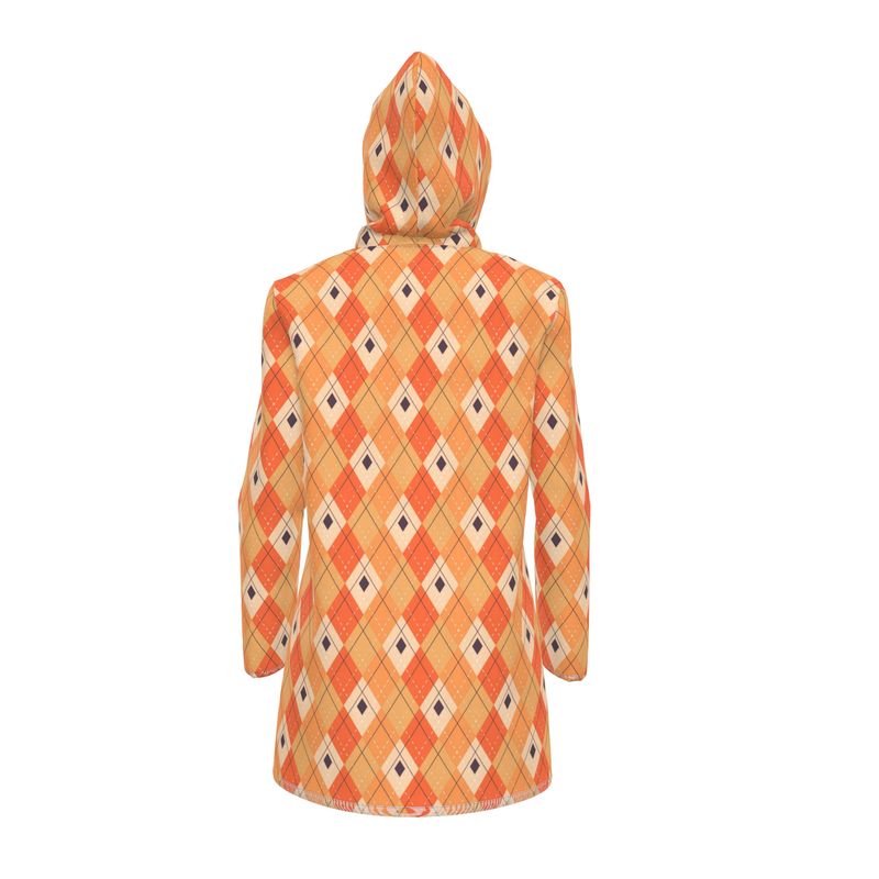 Orange and Cream Diamond Windbreaker - Rizzlly