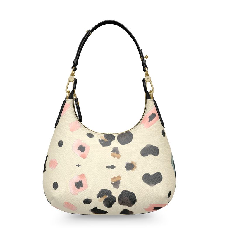 Leather Saddle Mini Curve Handbag - Rizzlly