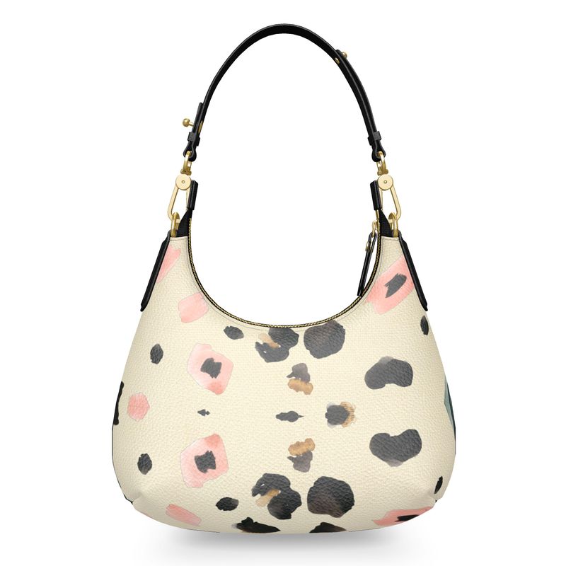 Leather Saddle Mini Curve Handbag - Rizzlly