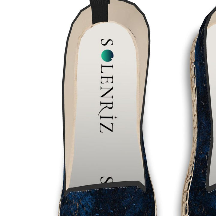 Blue & Green Print Low-Top Sneakers | Solenriz