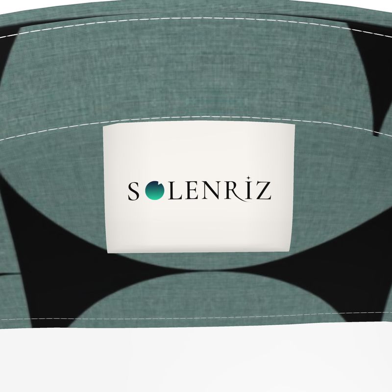 Men’s Sage Green & Black Geometric Short-Sleeve Shirt | Solenriz - Rizzlly