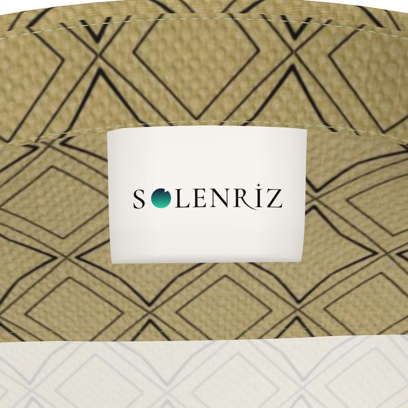 Men’s Mustard Geometric Short-Sleeve Shirt | Solenriz - Rizzlly