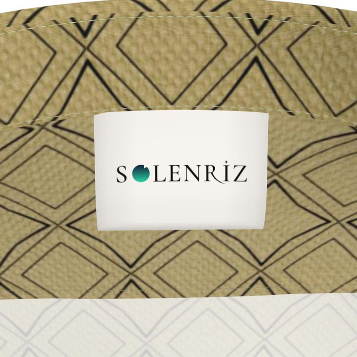 Men’s Mustard Geometric Short-Sleeve Shirt | Solenriz - Rizzlly