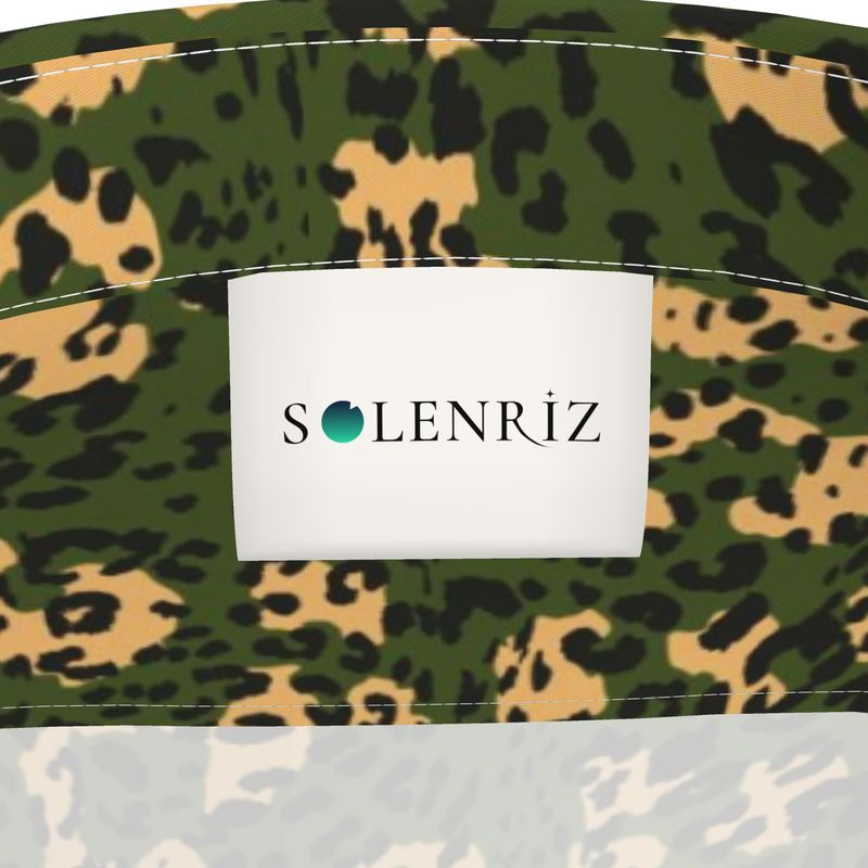 Men’s Olive Green & Gold Leopard Short-Sleeve Shirt | Solenriz - Rizzlly