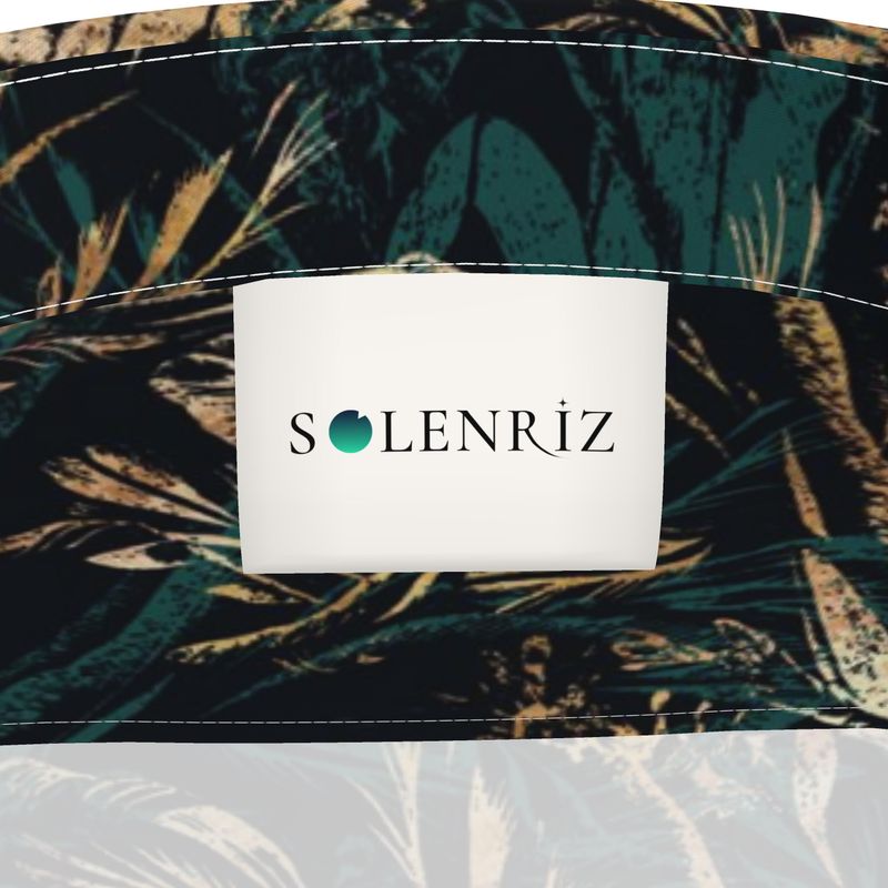 Men’s Dark Green & Gold Botanical Short-Sleeve Shirt | Solenriz - Rizzlly