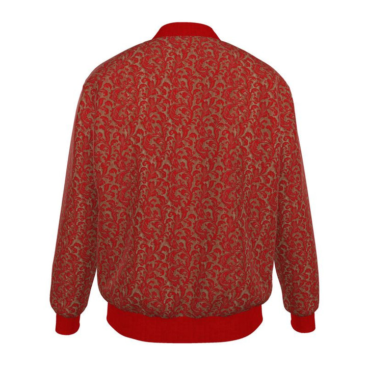 Red Imperial Baroque Men's Bomber Jacket | Solenriz - Rizzlly