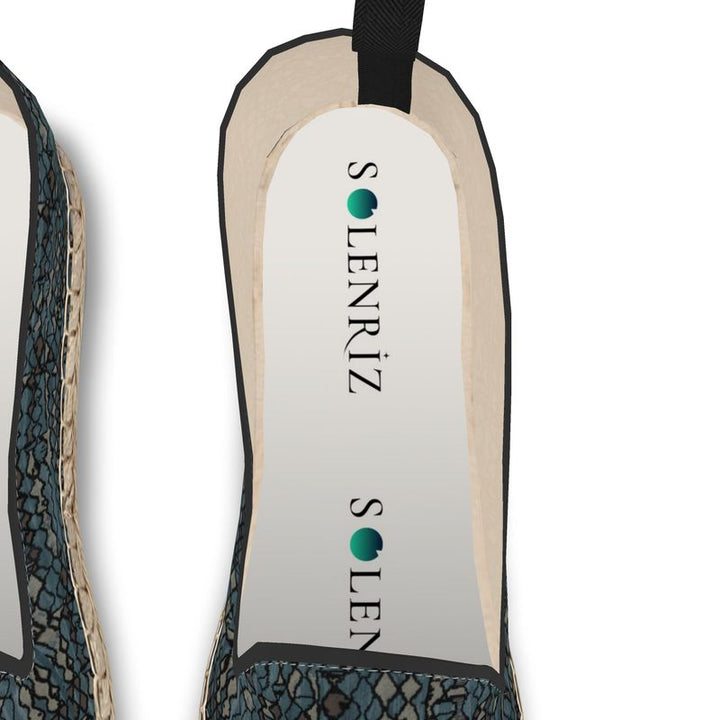 Rizzlly Green Mosaic Loafer Espadrilles