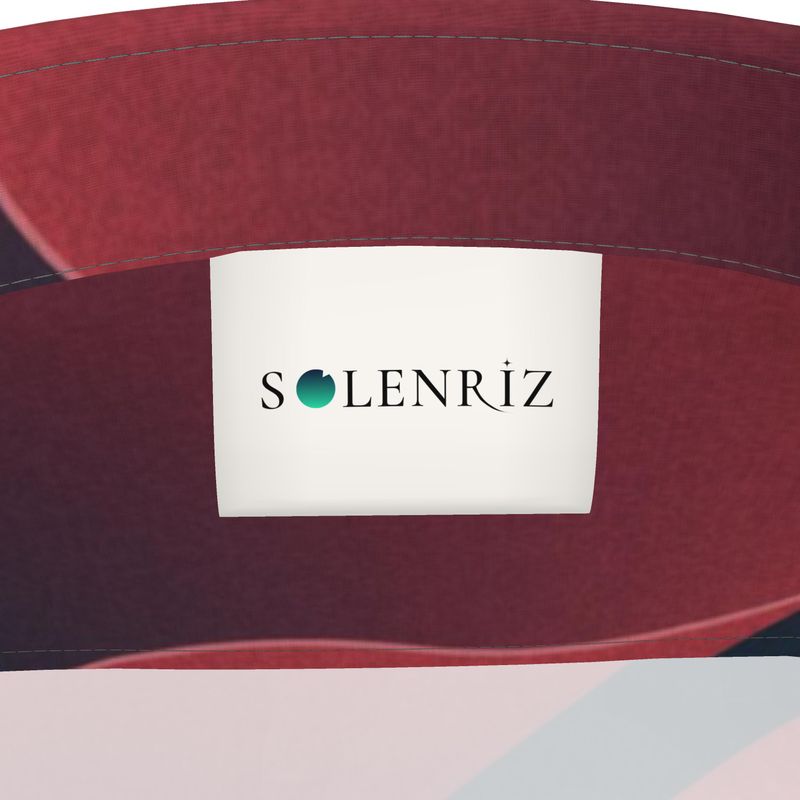 Men’s Burgundy & Navy Abstract Wave Short-Sleeve Shirt | Solenriz - Rizzlly