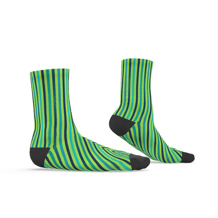 Green Striped Socks | Solenriz - Rizzlly