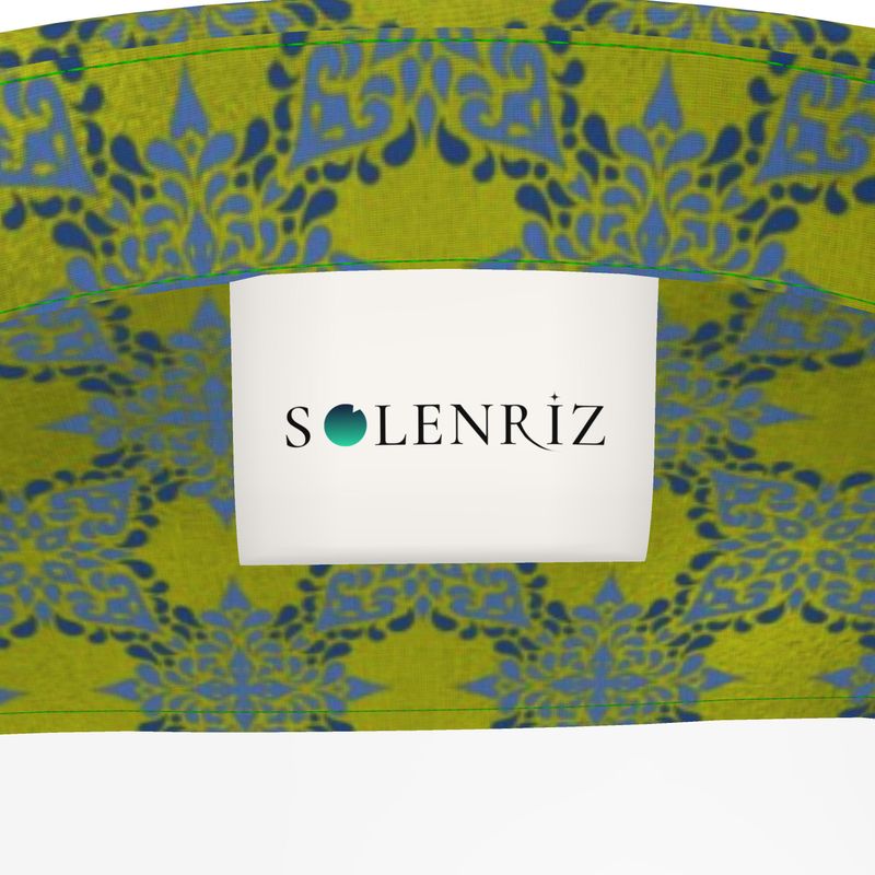 Men’s Lime Green & Blue Floral Short-Sleeve Shirt | Solenriz - Rizzlly