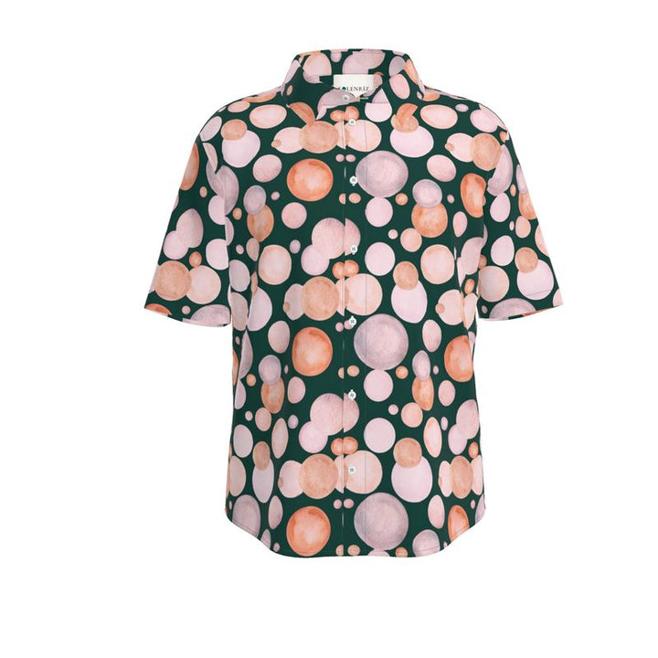 Men’s Charcoal & Pastel Bubble Short-Sleeve Shirt | Solenriz - Rizzlly
