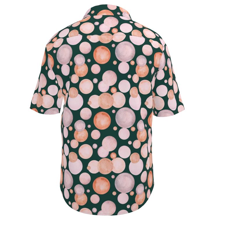 Men’s Charcoal & Pastel Bubble Short-Sleeve Shirt | Solenriz - Rizzlly