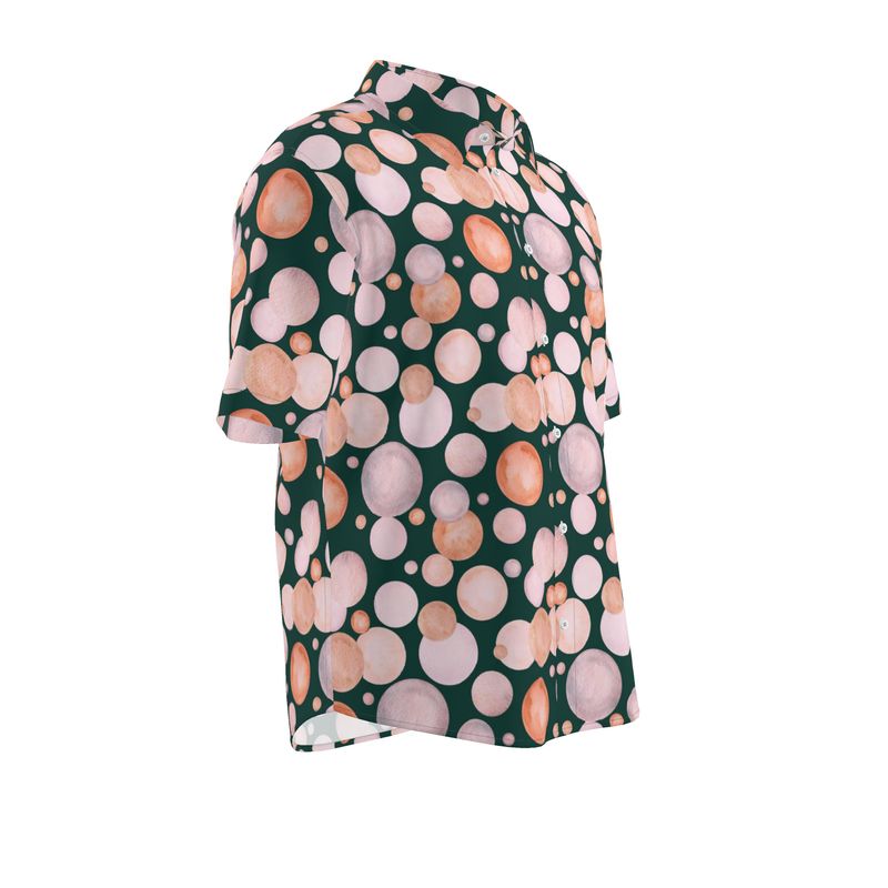 Men’s Charcoal & Pastel Bubble Short-Sleeve Shirt | Solenriz - Rizzlly