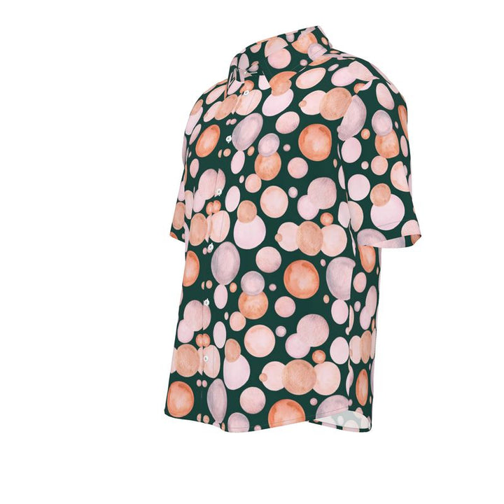 Men’s Charcoal & Pastel Bubble Short-Sleeve Shirt | Solenriz - Rizzlly