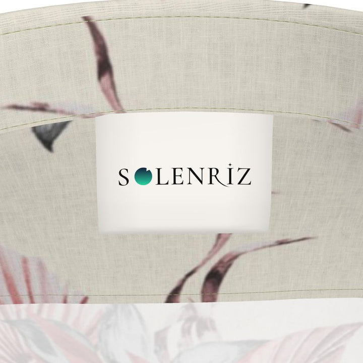 Men’s Cream & Dusty Rose Botanical Short-Sleeve Shirt | Solenriz - Rizzlly