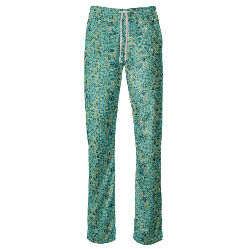 Green Floral Trousers Lounge Wear | Solenriz - Rizzlly