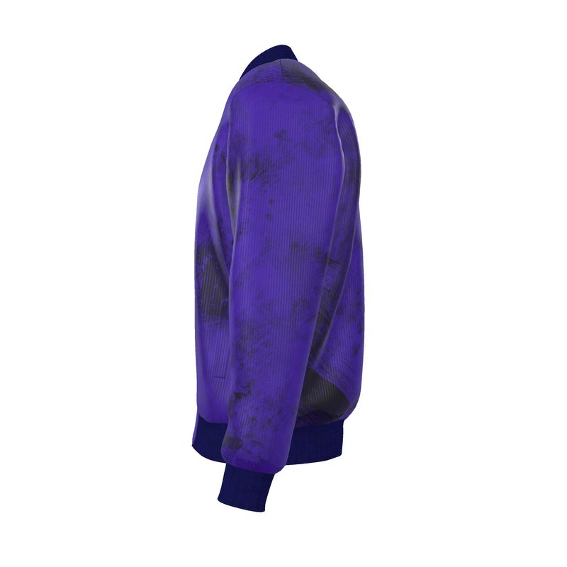 Midnight Royal Blue Reversible Silk Bomber Jacket - Rizzlly