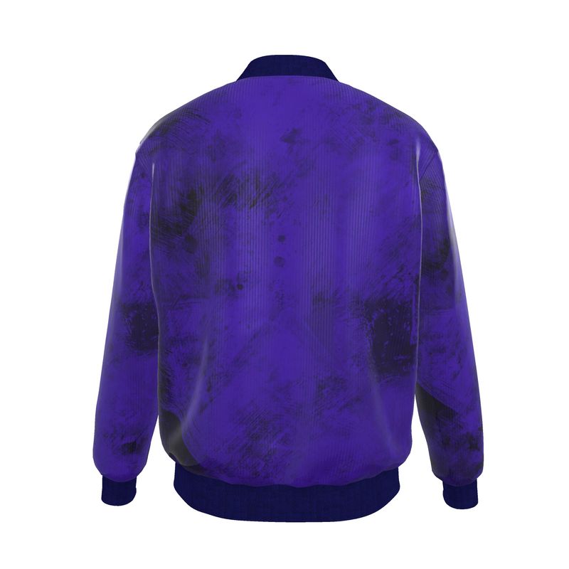 Midnight Royal Blue Reversible Silk Bomber Jacket - Rizzlly