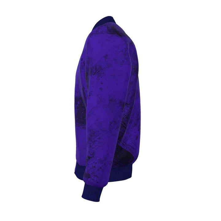 Midnight Royal Blue Reversible Silk Bomber Jacket - Rizzlly
