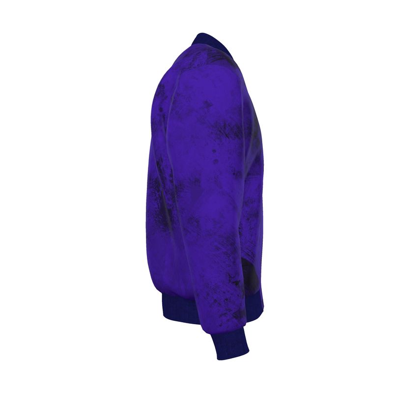 Midnight Royal Blue Reversible Silk Bomber Jacket - Rizzlly