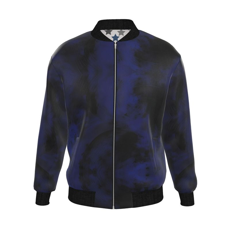 Midnight Eclipse Reversible Silk Bomber Jacket - Rizzlly